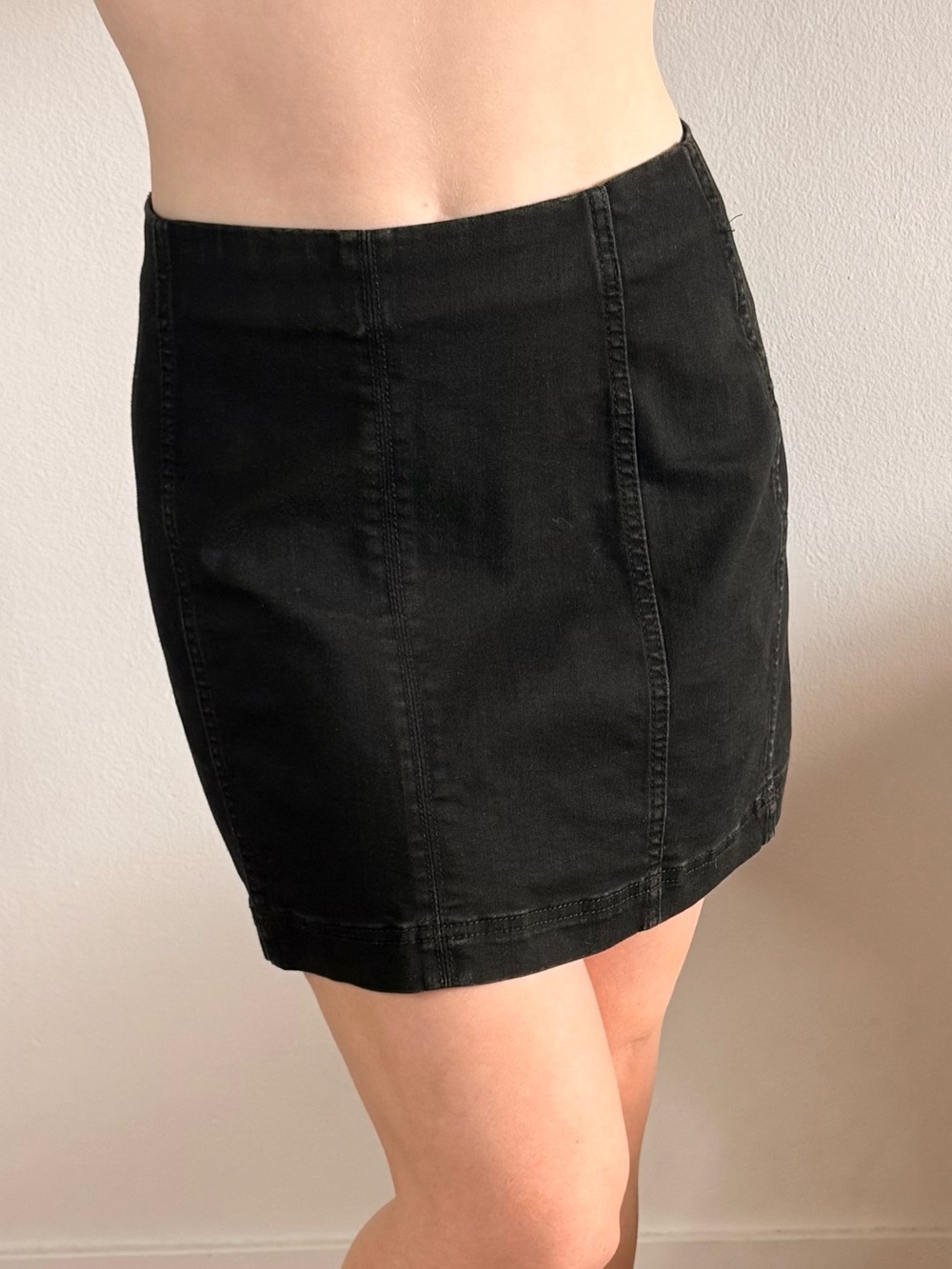 Wild Fable Black Denim Mini Skirt
